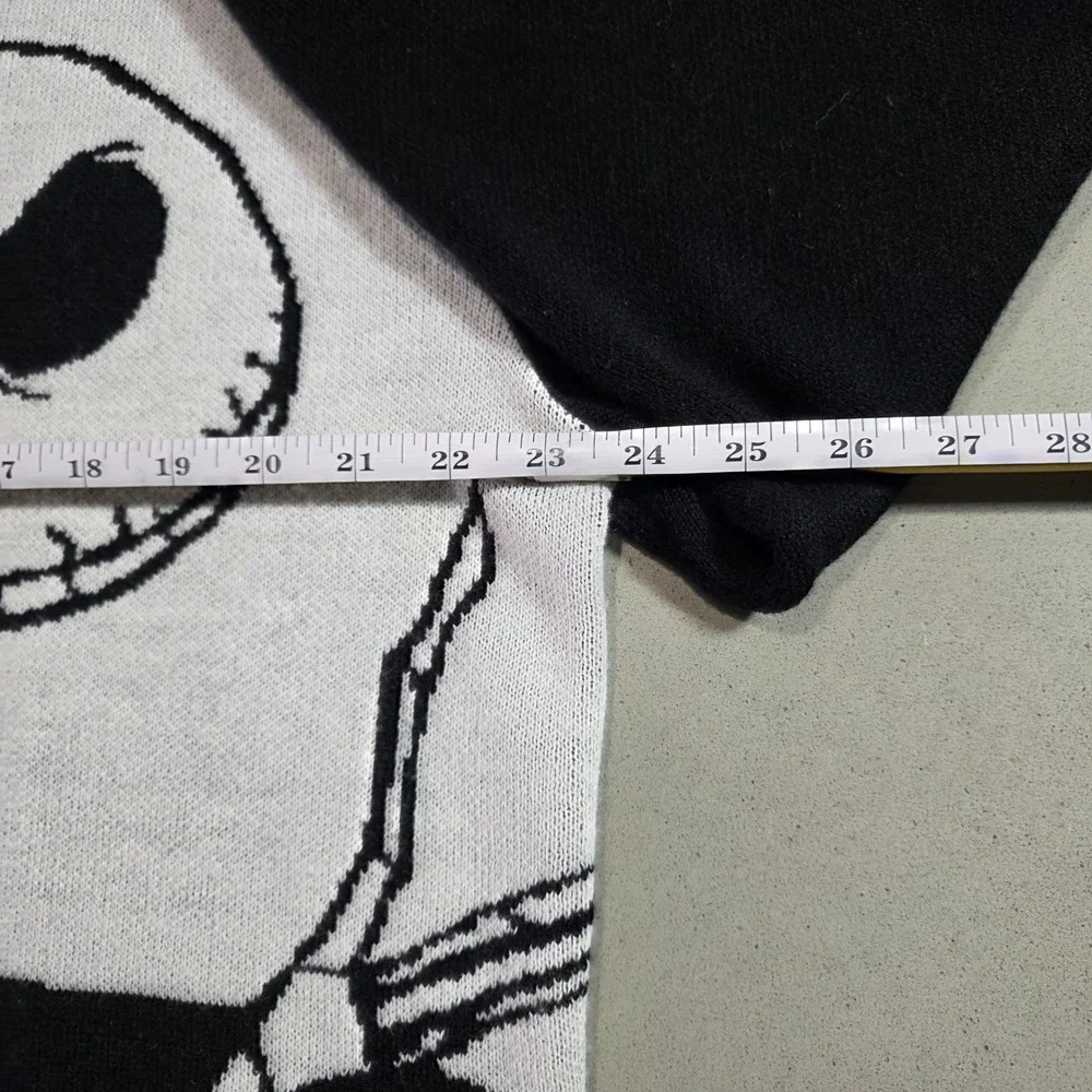 Disney Nightmare Before Christmas Jack Skellington Knit Sweater Black White 2X